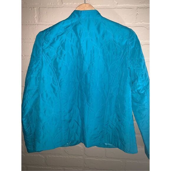 Vintage Blue Quilted Snap Down Jacket Small - Picture 2 of 10